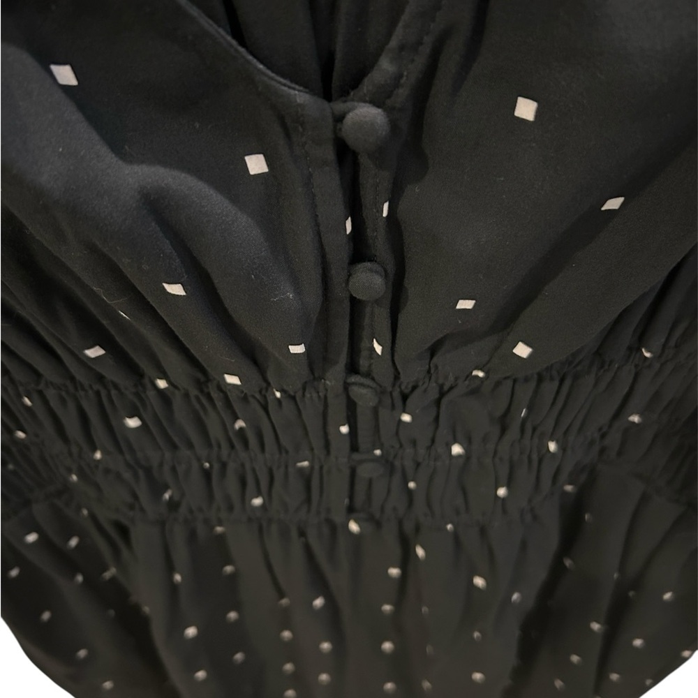 Madewell Black Romper with White Dots - Picture 5 of 6